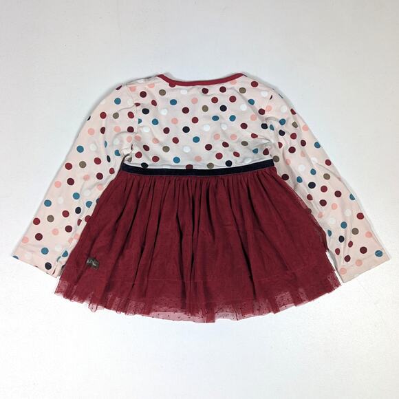 Matilda Jane Top Girls Sz 4 Tulle Polka Dot Casual Skirted Long Sleeve Boutique - Picture 4 of 5